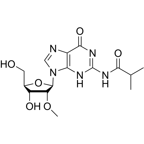 N2-异丁酰-2'-甲氧基鸟苷结构式