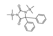 2,4-Imidazolidinedione, 5,5-diphenyl-1,3-bis(trimethylsilyl)- Structure
