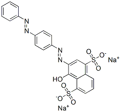 4-Hydroxy-3-[[4-(phenylazo)phenyl]azo]naphthalene-1,5-disulfonic acid disodium salt picture
