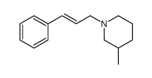 3-methyl-1-(3-phenylprop-2-enyl)piperidine结构式