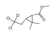 methyl cis-2,2-dimethyl-3-(2,2,2-trichloroethyl)cyclopropanecarboxylate结构式
