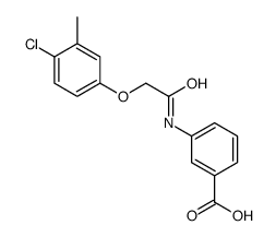 3-(2-(4-氯-3-甲基苯氧基)乙酰氨基)苯甲酸结构式