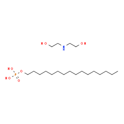 bis(2-hydroxyethyl)ammonium hexadecyl hydrogen phosphate结构式