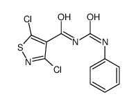 3,5-dichloro-N-(phenylcarbamoyl)-1,2-thiazole-4-carboxamide Structure