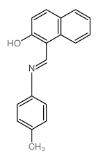 2-Naphthalenol,1-[[(4-methylphenyl)imino]methyl]-结构式