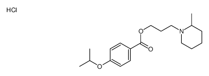 3-(2-methylpiperidin-1-ium-1-yl)propyl 4-propan-2-yloxybenzoate,chloride Structure