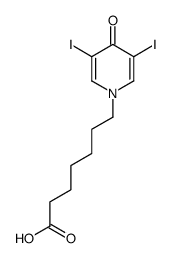 1,4-Dihydro-3,5-diiodo-4-oxo-1-pyridineheptanoic acid Structure