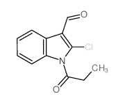 2-chloro-1-propanoyl-indole-3-carbaldehyde Structure