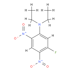 N,N-二乙基-2,4-二硝基-5-氟苯胺结构式