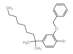 2-苄氧基-1-溴-4-(1,1-二甲基辛基)苯结构式