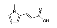 (E)-3-(1-methylimidazol-5-yl)prop-2-enoic acid结构式