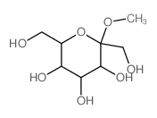 2,6-bis(hydroxymethyl)-2-methoxy-oxane-3,4,5-triol结构式
