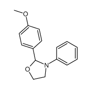 2-(4-methoxyphenyl)-3-phenyl-1,3-oxazolidine结构式
