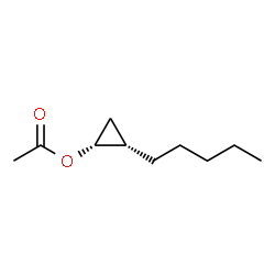 Cyclopropanol, 2-pentyl-, acetate, (1R,2S)-rel- (9CI) Structure