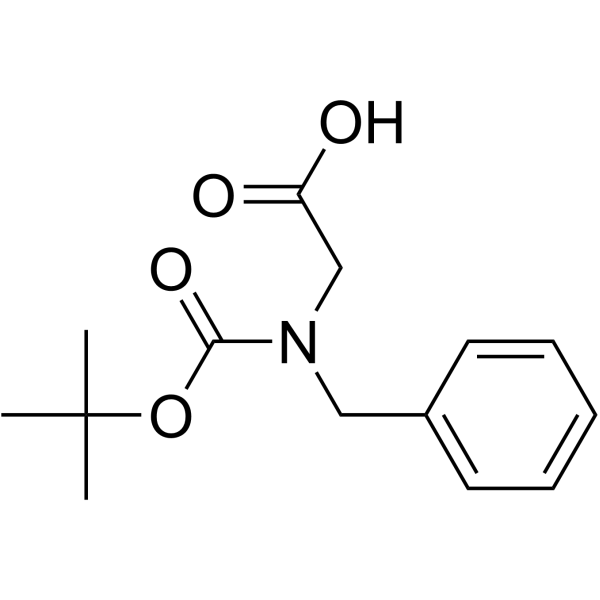 N-Benzyl-N-(tert-butoxycarbonyl)glycine structure