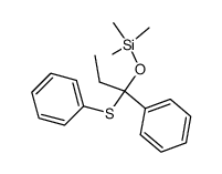 trimethyl(1-phenyl-1-(phenylthio)propoxy)silane结构式