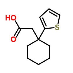 [1-(2-Thienyl)cyclohexyl]acetic acid结构式