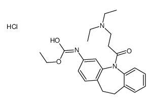 ethyl N-[11-[3-(diethylamino)propanoyl]-5,6-dihydrobenzo[b][1]benzazepin-2-yl]carbamate,hydrochloride结构式