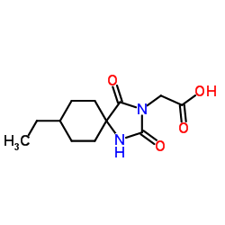 (8-Ethyl-2,4-dioxo-1,3-diazaspiro[4.5]dec-3-yl)acetic acid Structure