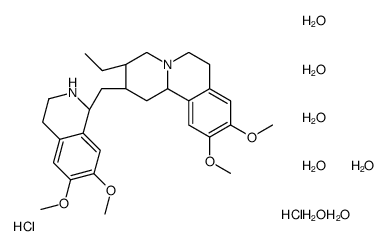 (2S,3R,11bS)-2-[[(1R)-6,7-dimethoxy-1,2,3,4-tetrahydroisoquinolin-1-yl]methyl]-3-ethyl-9,10-dimethoxy-2,3,4,6,7,11b-hexahydro-1H-benzo[a]quinolizine,heptahydrate,dihydrochloride Structure