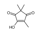 4-hydroxy-2,2,5-trimethylcyclopent-4-ene-1,3-dione结构式