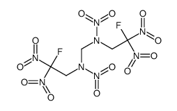N-(2-fluoro-2,2-dinitroethyl)-N-[[(2-fluoro-2,2-dinitroethyl)-nitroamino]methyl]nitramide结构式