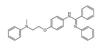 N-[p-[2-(Methylphenylamino)ethoxy]phenyl]-N'-phenylbenzamidine结构式
