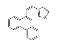3-(2-phenanthren-9-ylethenyl)thiophene结构式