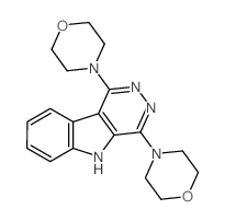 4-(1-morpholin-4-yl-5H-pyridazino[4,5-b]indol-4-yl)morpholine结构式