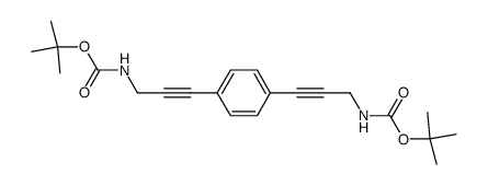 1,4-bis[3-(tert-butoxycarbonyl)aminoprop-1-ynyl]benzene结构式