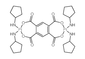 benzene-1,2,4,5-tetracarboxylic acid; cyclopentylazanide; platinum(+2) cation Structure