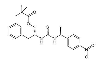 N-[(2R)-3-phenyl-1-pivaloyloxy-2-propyl]-N'-[(S)-α-methyl-4-nitrobenzyl]thiourea Structure