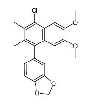 1-chloro-6,7-dimethoxy-2,3-dimethyl-4-(3,4-methylenedioxyphenyl)naphthalene Structure