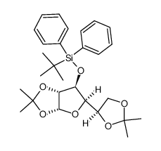 3-O-[(tert-butyl)-diphenylsilyl]-1,2:5,6-di-O-isopropylidene-α-D-glucofuranose Structure