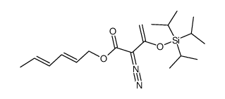 (E,E)-(hexa-2,4-dienyl)-2-diazo-3-[tri(isopropyl)silanyloxy]-but-3-enoate结构式