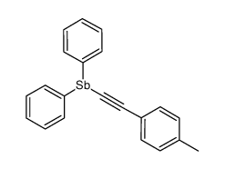 diphenyl(p-tolylethynyl)stibane Structure