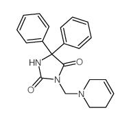 2,4-Imidazolidinedione,3-[(3,6-dihydro-1(2H)-pyridinyl)methyl]-5,5-diphenyl-结构式