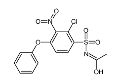 N-(2-chloro-3-nitro-4-phenoxyphenyl)sulfonylacetamide Structure