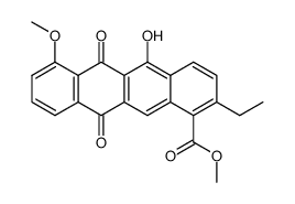 2-Ethyl-6,11-dihydro-5-hydroxy-7-methoxy-6,11-dioxo-1-naphthacencarbonsaeure-methylester Structure