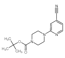 4-(4-氰基-2-吡啶基)-1-哌嗪甲酸叔丁酯结构式