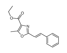 ethyl 5-methyl-2-(2-phenylethenyl)-1,3-oxazole-4-carboxylate结构式