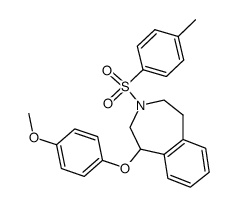 1-(p-methoxyphenoxy)-2,3,4,5-tetrahydro-3-(p-toluenesulfonyl)-3-benzazepine Structure