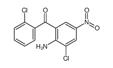 (2-amino-3-chloro-5-nitrophenyl)-(2-chlorophenyl)methanone Structure