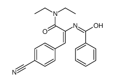 N-[1-(4-cyanophenyl)-3-(diethylamino)-3-oxoprop-1-en-2-yl]benzamide Structure
