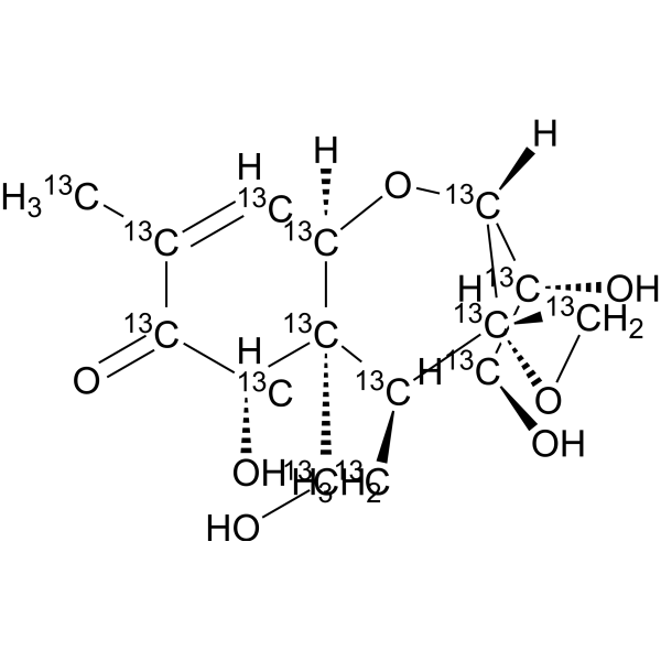 雪腐镰刀菌烯醇-13C15-同位素结构式