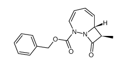 <7α,8α> 8-methyl 2-benzyloxycarbonyl 9-oxo 1,2-diazatricyclo<5.2.0> 3,5-nonadiene Structure