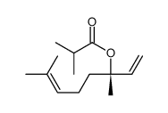 (S)-1,5-dimethyl-1-vinylhex-4-enyl isobutyrate结构式