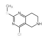 4-氯-5,6,7,8-四氢-2-(甲硫基)吡啶并[4,3-d]嘧啶结构式