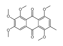 1,2,3,5,8-pentamethoxy-6-methylanthracene-9,10-dione结构式
