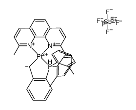 [Pt(2,9-dimethyl-1,10-phenanthroline)(P(o-tolyl)2-Ph-CH2-κC,P)]SbF6结构式